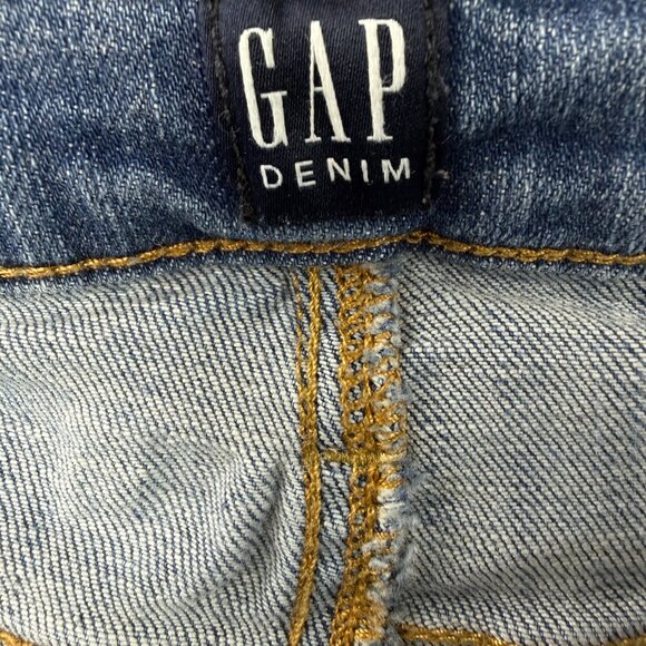 GAP 1969 True Skinny Mid Rise Jeans Women’s 29 Distressed Medium Wash - Picture 7 of 14